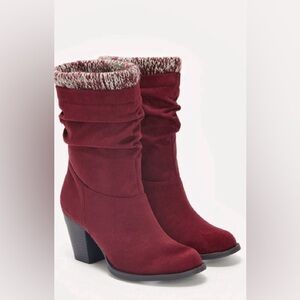 Just Fab Neveah boots burgundy
